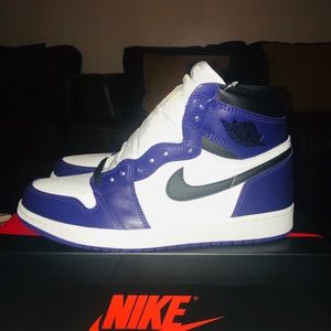 Nike Air Jordan 1 High Court Purple Size 10